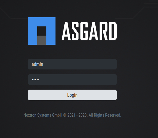 Security Center Login Page