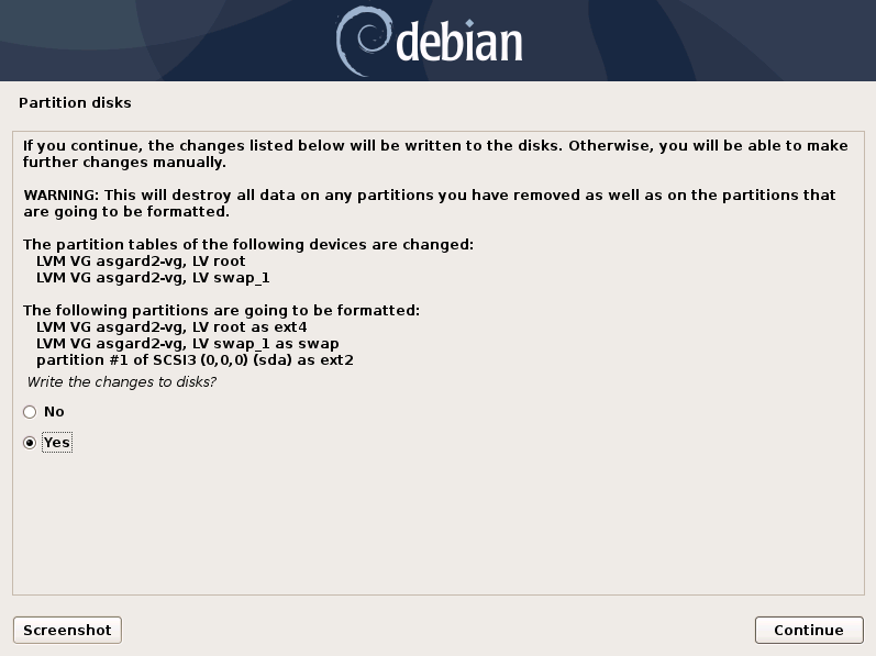 Partition disks