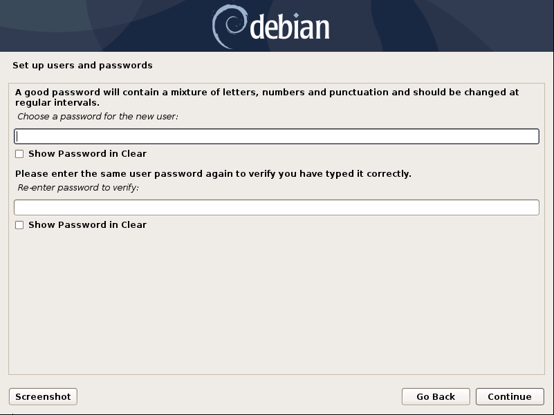Set up users and passwords